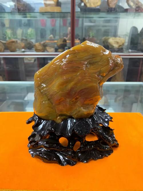 紫金黄蜡石 紫金玉珠宝